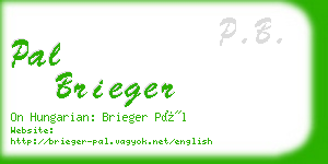 pal brieger business card
